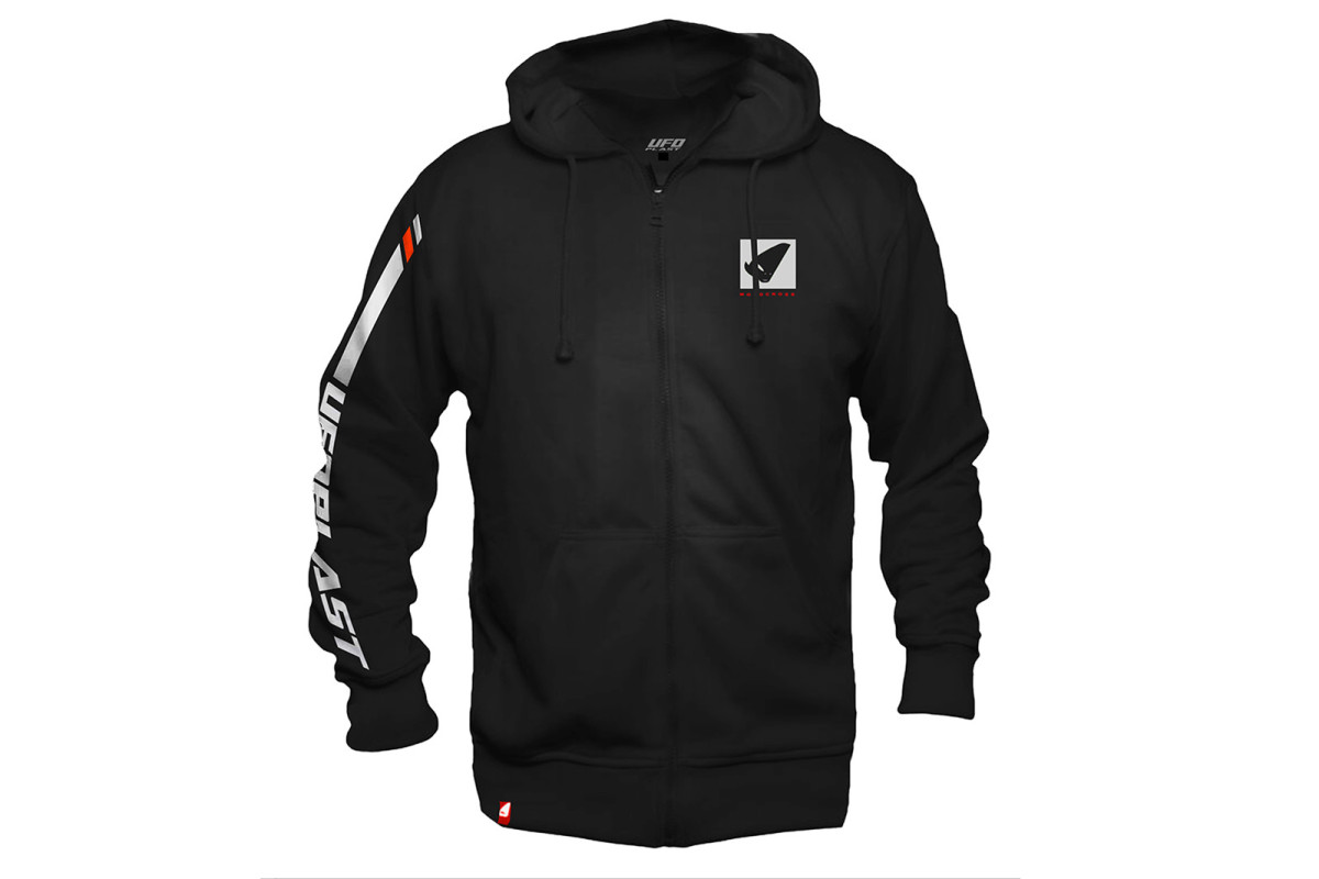 Long-sleeved hooded sweatshirt, black - Ufo Plast MG04567