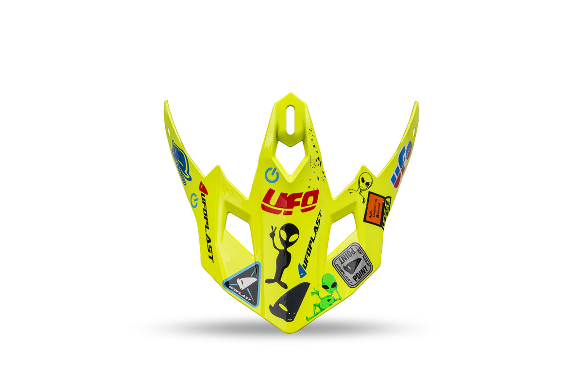 Peek for kids motocross helmet Korey HE13600, yellow, red and blue